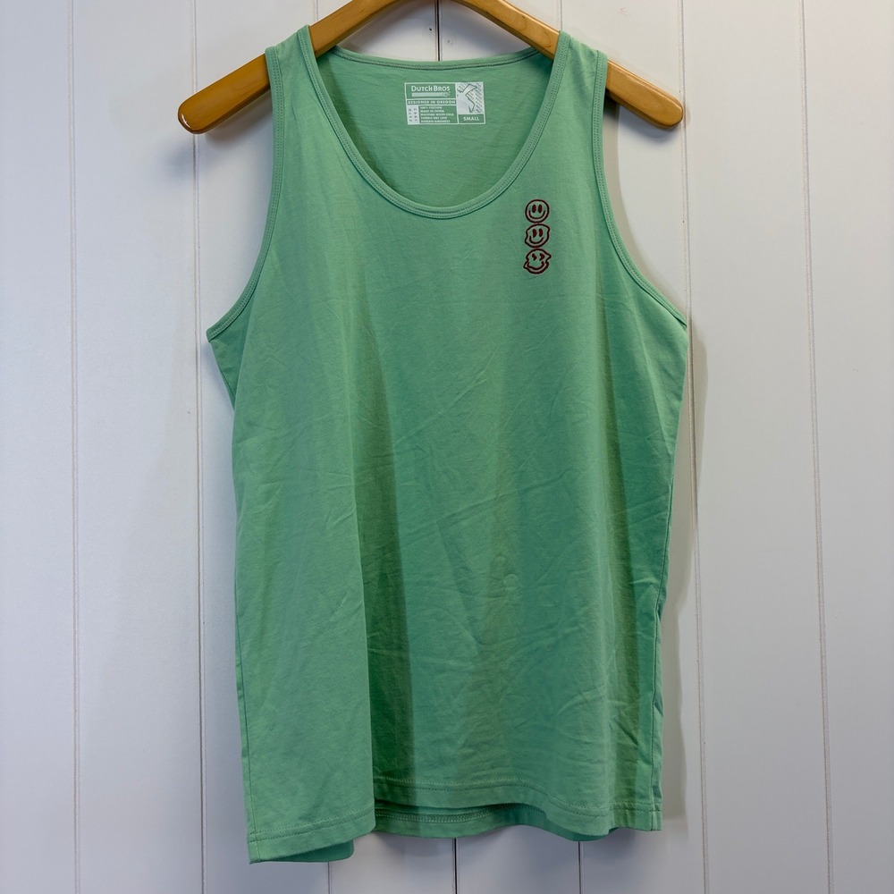 Dutch Bros Embroidered Smile Tank Top Mens Small Streetwear Broista Dutch Mafia